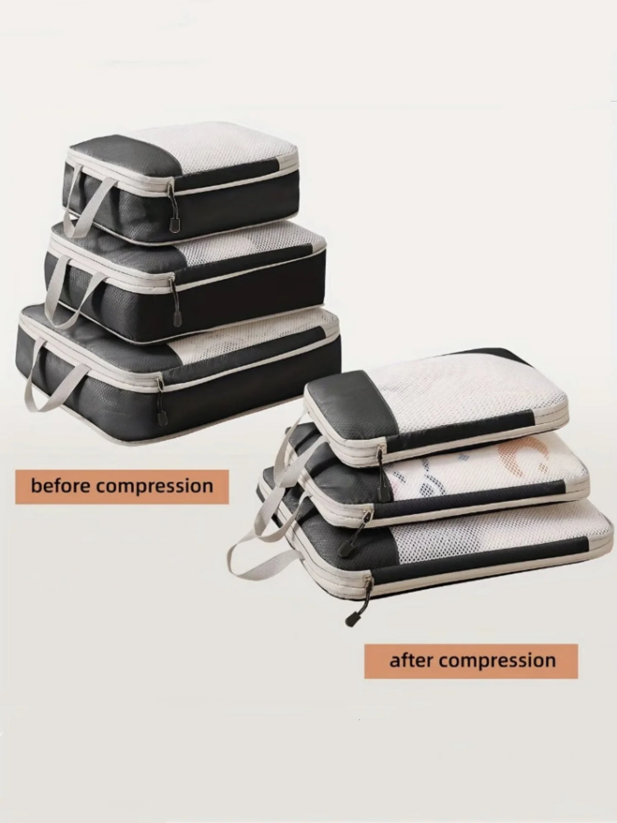 Cubes de compression extensibles pour valise – Set de 3 – vue complémentaire 8