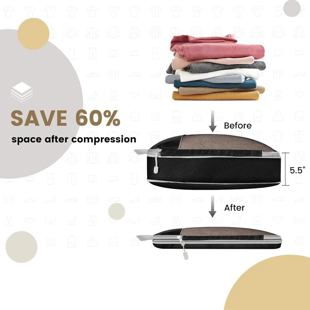 Organiseurs de compression pour valise – Set de 6 multi-formats – vue complémentaire 5