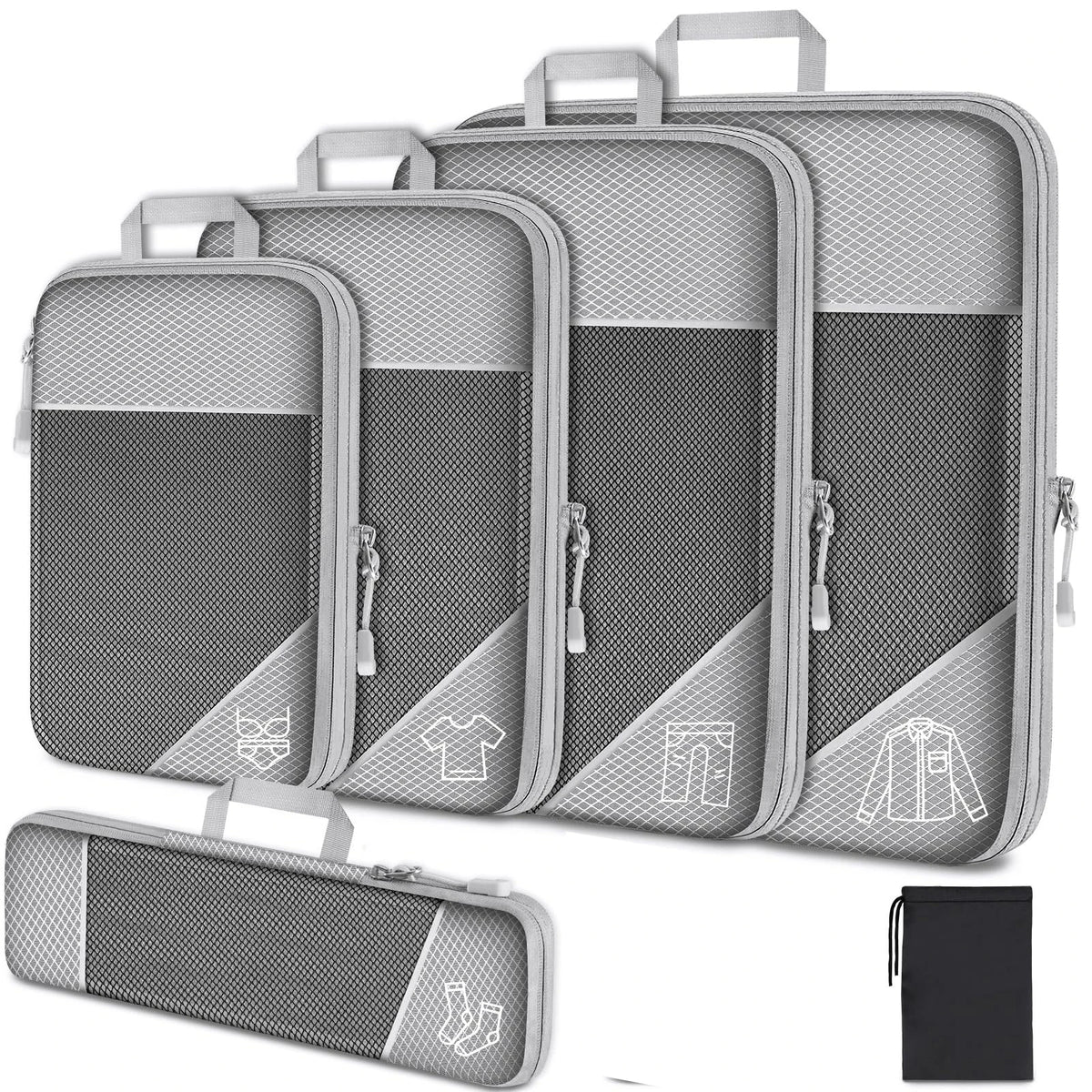 Organiseurs de compression pour valise – Set de 6 multi-formats – vue complémentaire 17