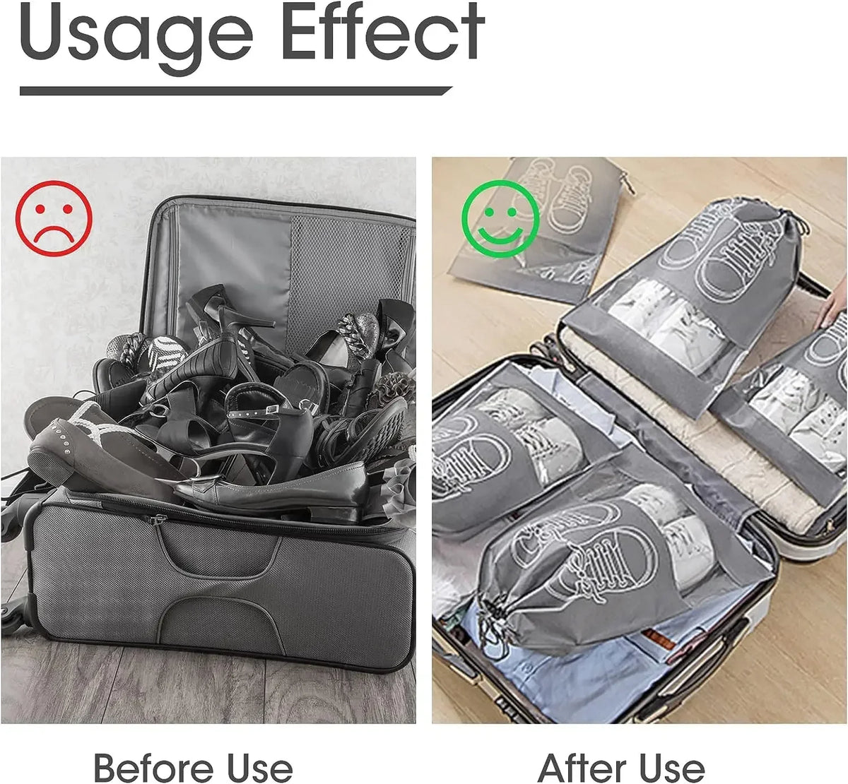 Sacs à chaussures de voyage – Lots de 5 ou 10 – vue complémentaire 5