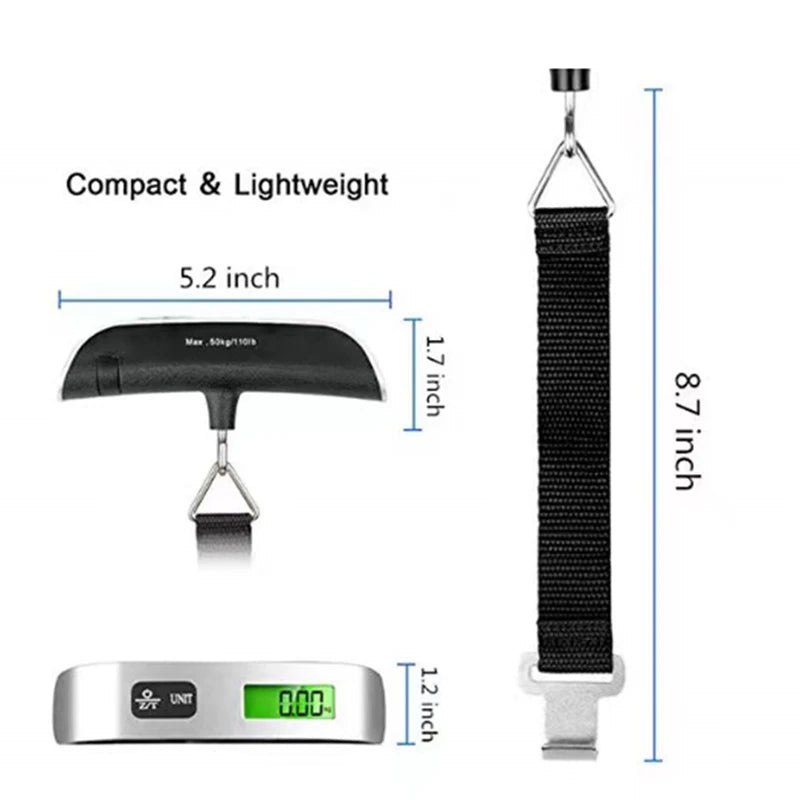 Pèse-bagage électronique 50 kg avec écran LCD – vue de détail 3