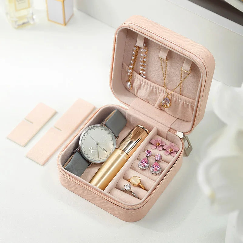 Boîte à bijoux de voyage compacte – 10 × 10 × 5 cm – vue complémentaire 4