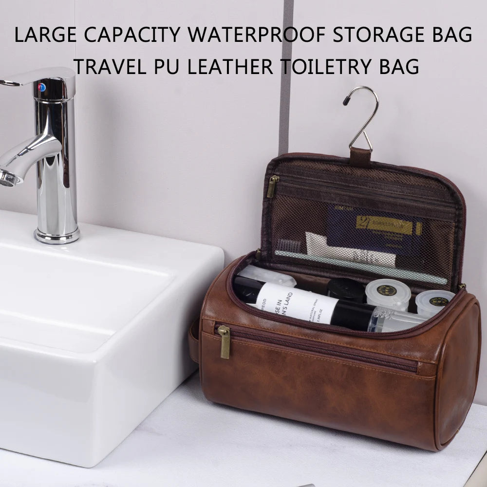 Trousse de toilette de voyage structurée – 25 × 13 × 13 cm