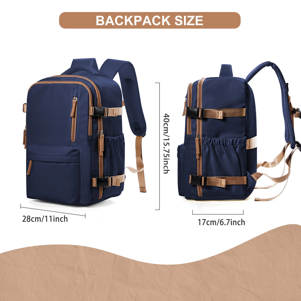 Sac à dos cabine 40 × 30 × 20 cm – Ordinateur 15,6 pouces – vue complémentaire 12