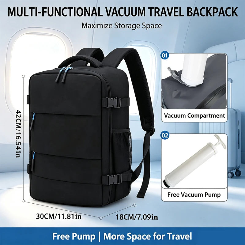 Sac à dos à compression sous vide avec pompe manuelle – 20–35 L – vue complémentaire 3
