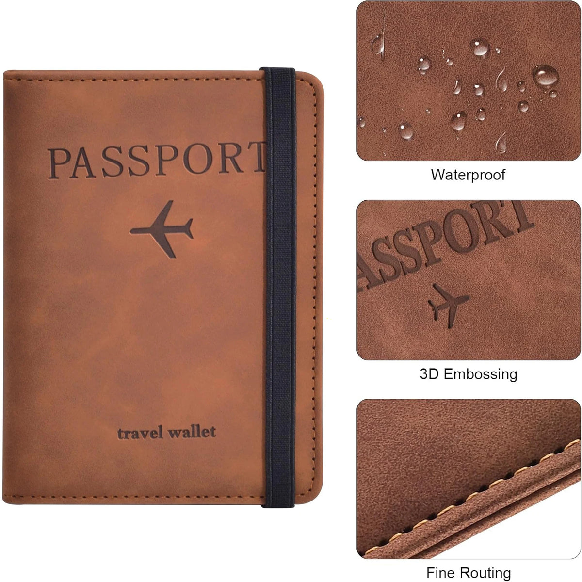 Porte-passeport RFID compact avec rangements – vue complémentaire 5