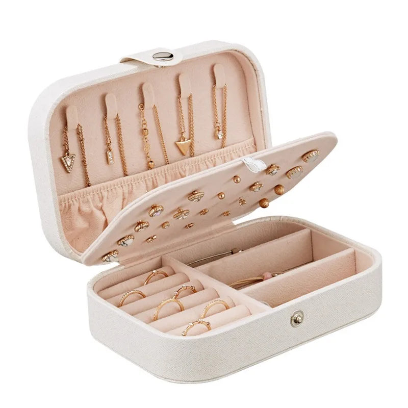 Boîte à bijoux de voyage rigide – 16 × 11 × 5 cm