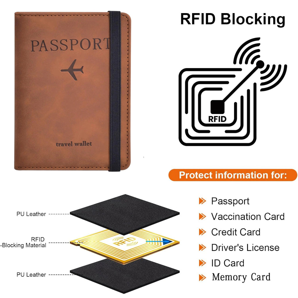 Porte-passeport RFID compact avec rangements – vue complémentaire 3