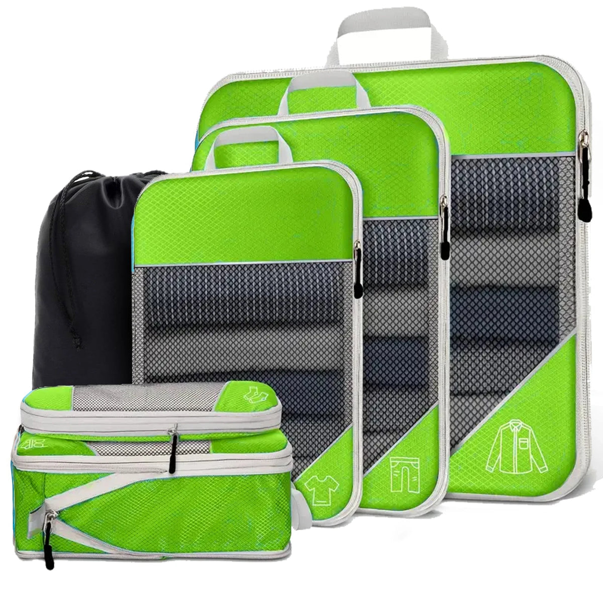 Organiseurs de compression pour valise – Set de 6 multi-formats – vue complémentaire 10
