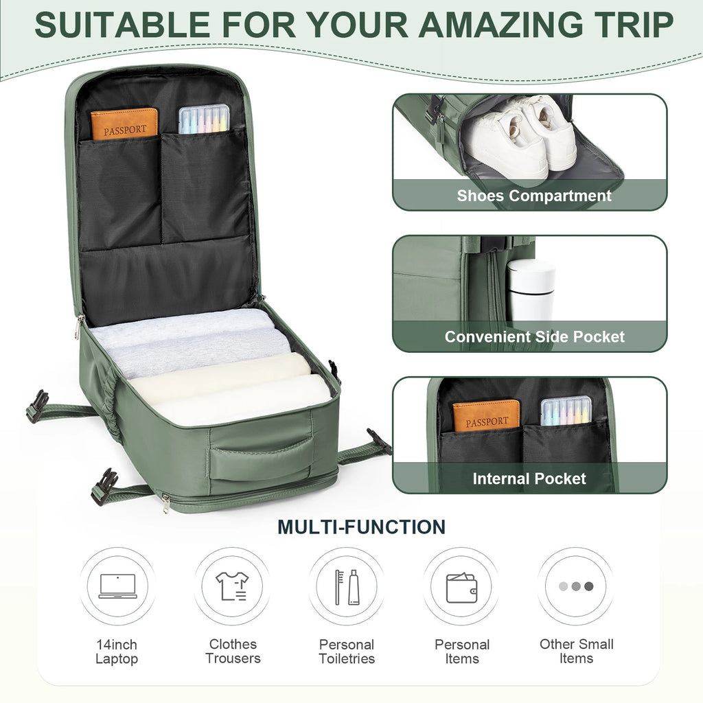 Sac à dos cabine 40 × 30 × 20 cm avec poche ordinateur – vue complémentaire 3