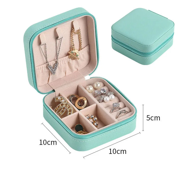 Boîte à bijoux de voyage compacte – 10 × 10 × 5 cm – vue complémentaire 5