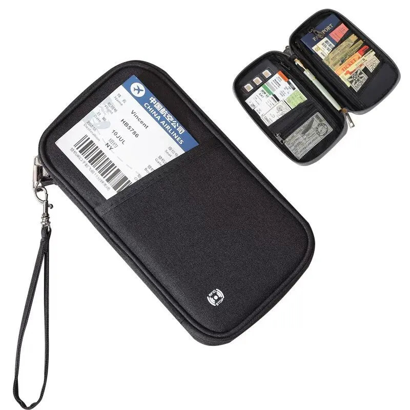Porte-documents de voyage RFID pour passeports et cartes