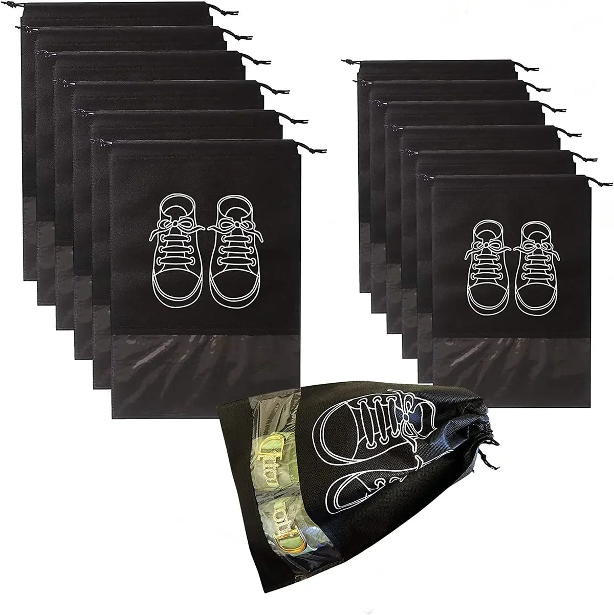 Sacs à chaussures de voyage – Lots de 5 ou 10 – vue complémentaire 10