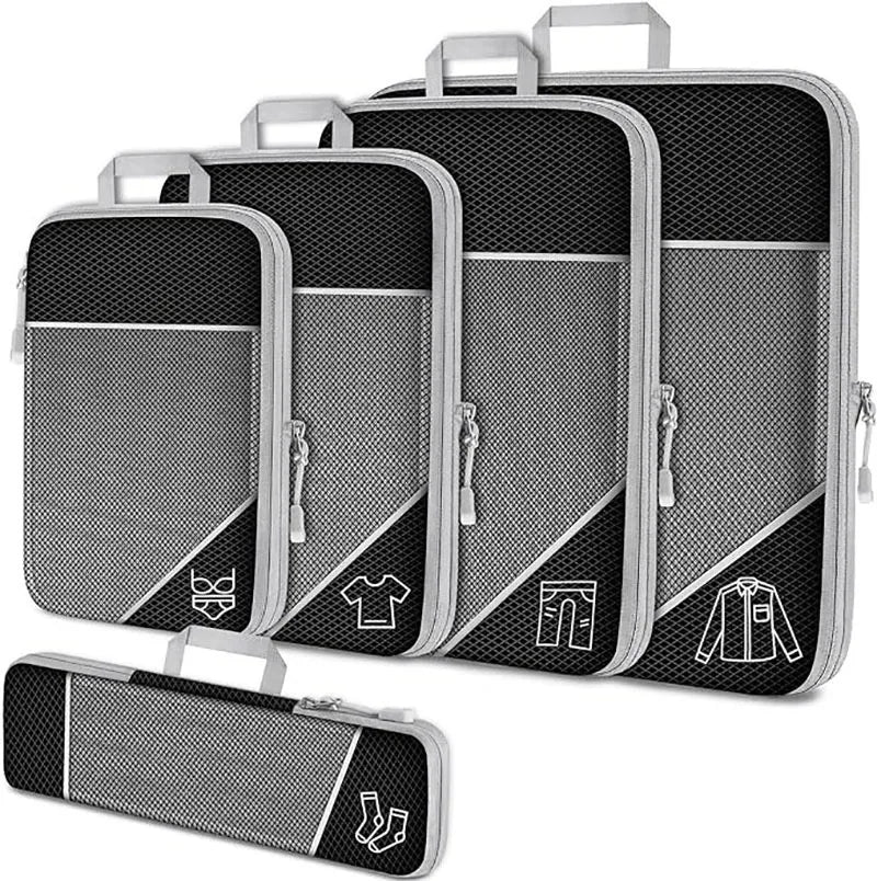 Organiseurs de compression pour valise – Set de 5 avec sac à chaussures – vue complémentaire 9