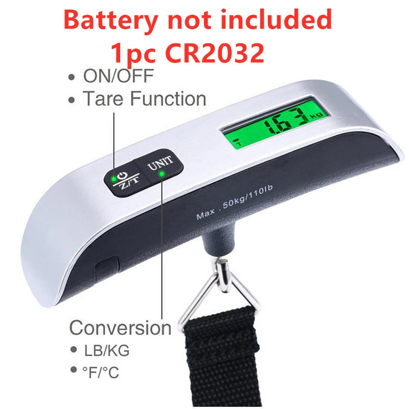 Pèse-bagage électronique 50 kg avec écran LCD – vue de détail 2