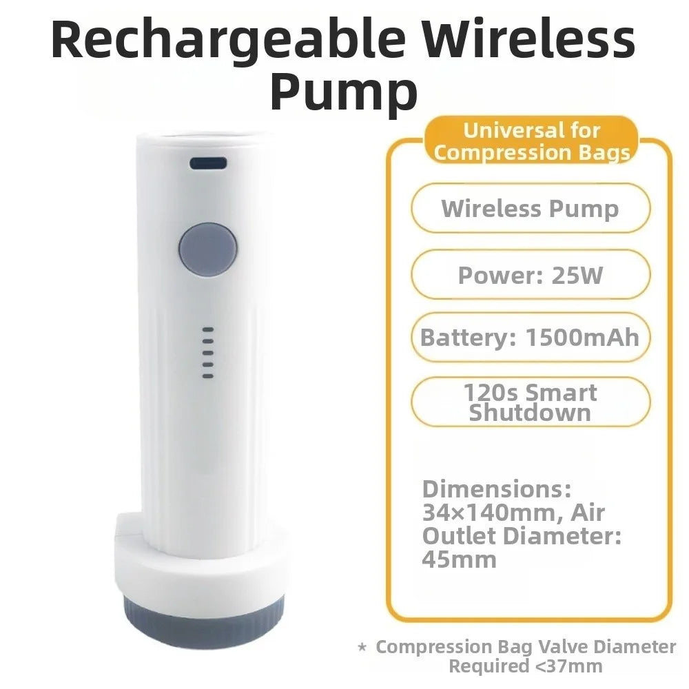 Pompe électrique rechargeable pour sacs de compression – USB-C – vue complémentaire 4
