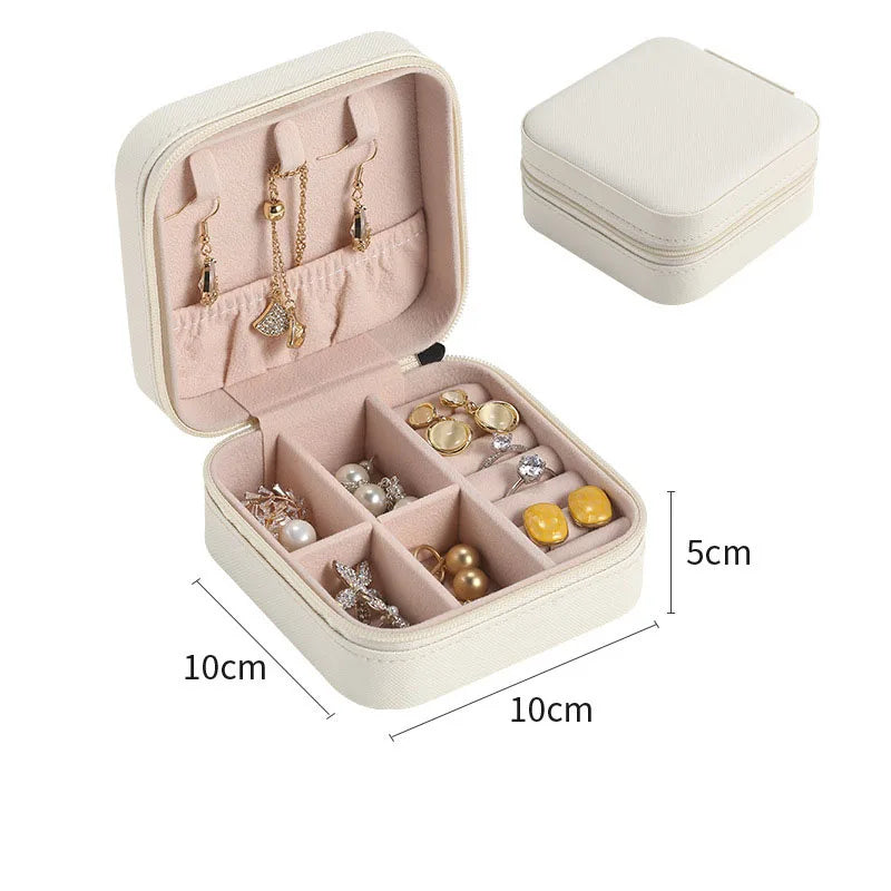 Boîte à bijoux de voyage compacte – 10 × 10 × 5 cm – vue complémentaire 6