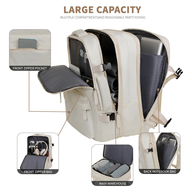 Sac à dos de voyage pour ordinateur 15 pouces – 20 à 35 L – vue complémentaire 2