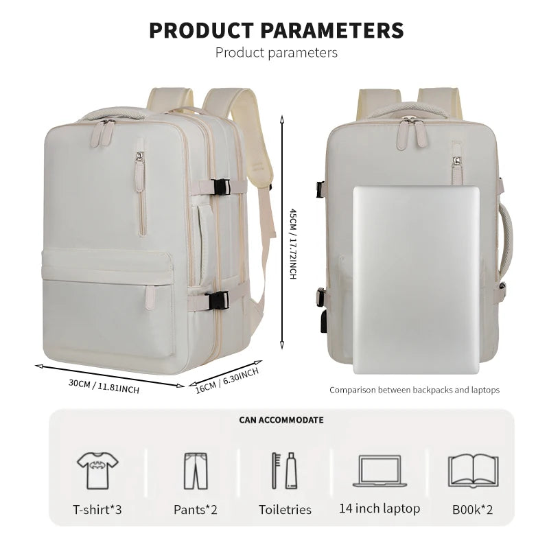 Sac à dos de voyage pour ordinateur 15 pouces – 20 à 35 L – vue complémentaire 6