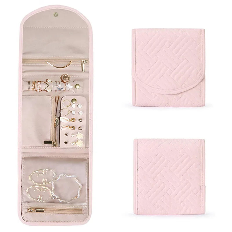 Organisateur de bijoux de voyage pliable – Formats S et L