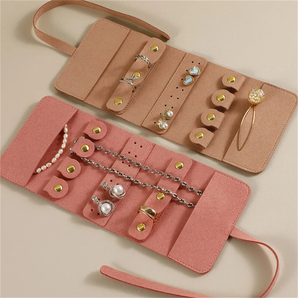 Pochette à bijoux de voyage enroulable – 24 × 10 cm – vue complémentaire 4