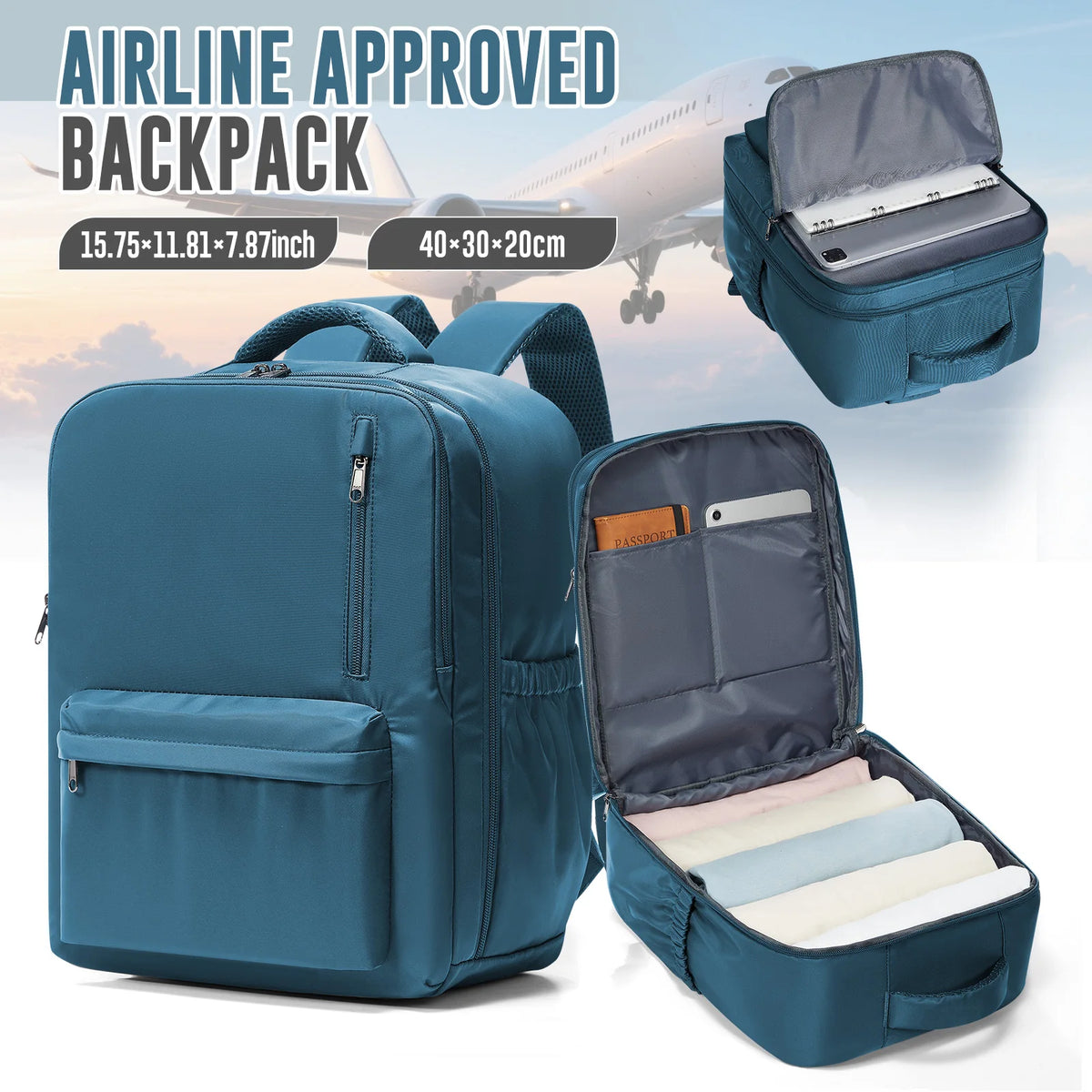 Sac à dos cabine 40 × 30 × 20 cm – Ordinateur 15,6 pouces – vue complémentaire 7