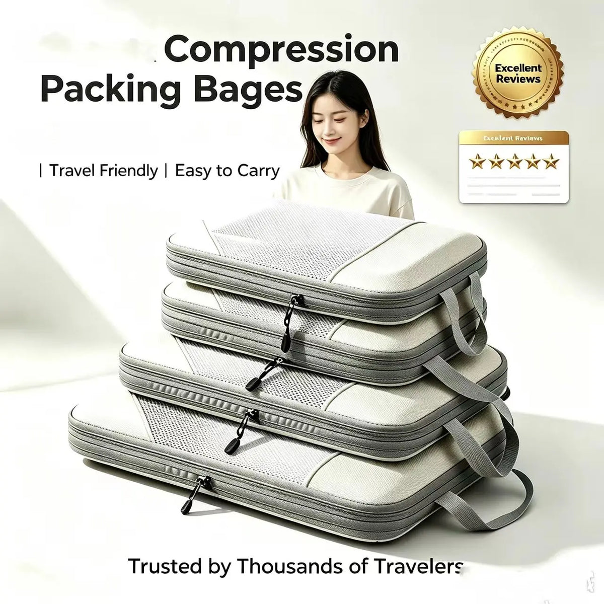 Cubes de compression pour valise – Sets 3, 4 ou 6 pièces