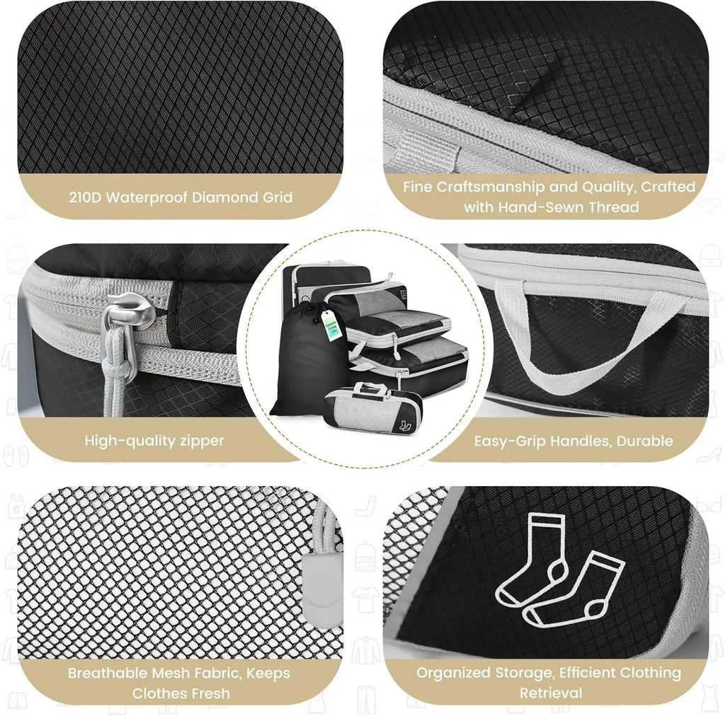 Organiseurs de compression pour valise – Set de 6 multi-formats – vue complémentaire 2