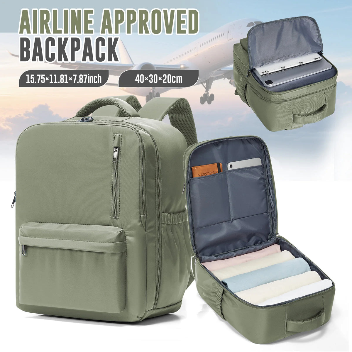 Sac à dos cabine 40 × 30 × 20 cm – Ordinateur 15,6 pouces – vue complémentaire 8