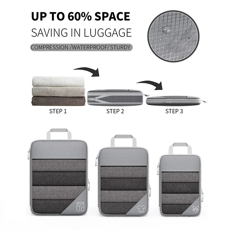 Organiseurs de compression pour valise – Set de 5 avec sac à chaussures – vue complémentaire 3