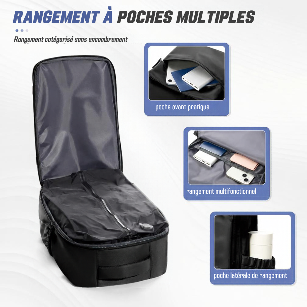 Sac à dos cabine à compression sous vide 40 × 30 × 20 cm – vue de détail 2